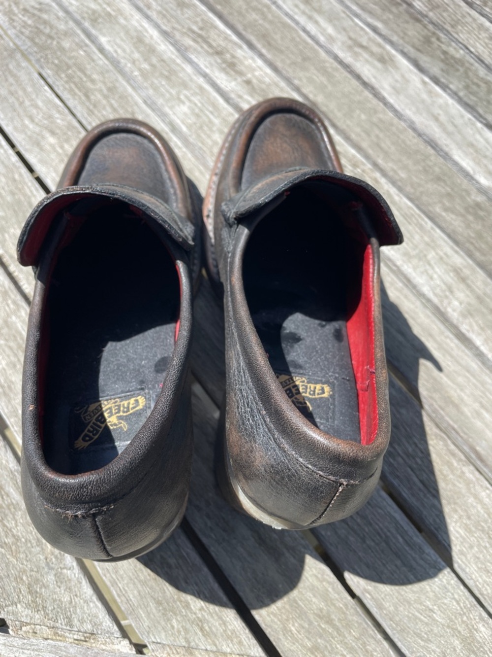 Freebird by Steven Sz 8 Bristol Brown Leather Block-Heel Loafers - Picture 10 of 12